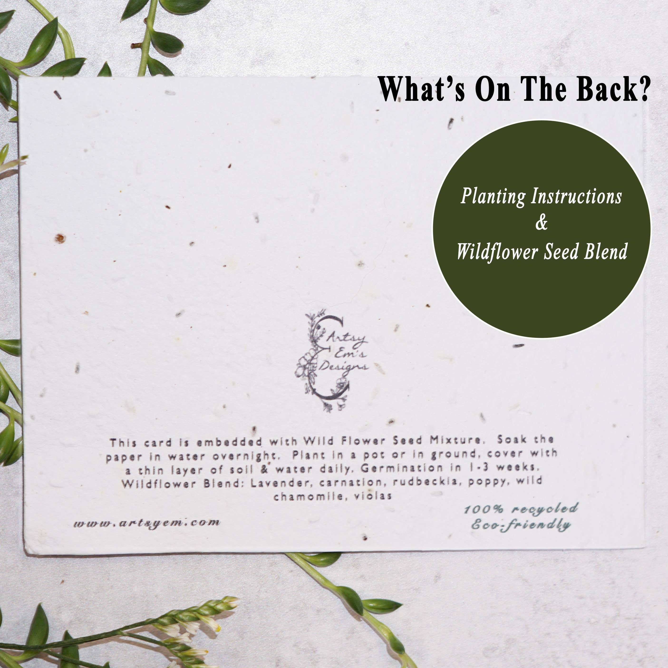 Wildflower Welcome Baby Shower Seed Paper Card