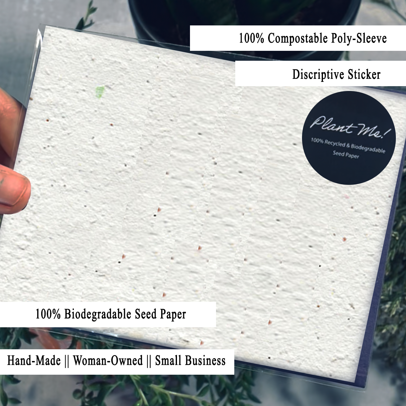 Wildflower Welcome Baby Shower Seed Paper Card