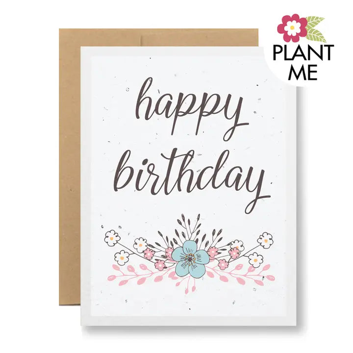 Happy Birthday | Plantable Seed Paper Greeting Card