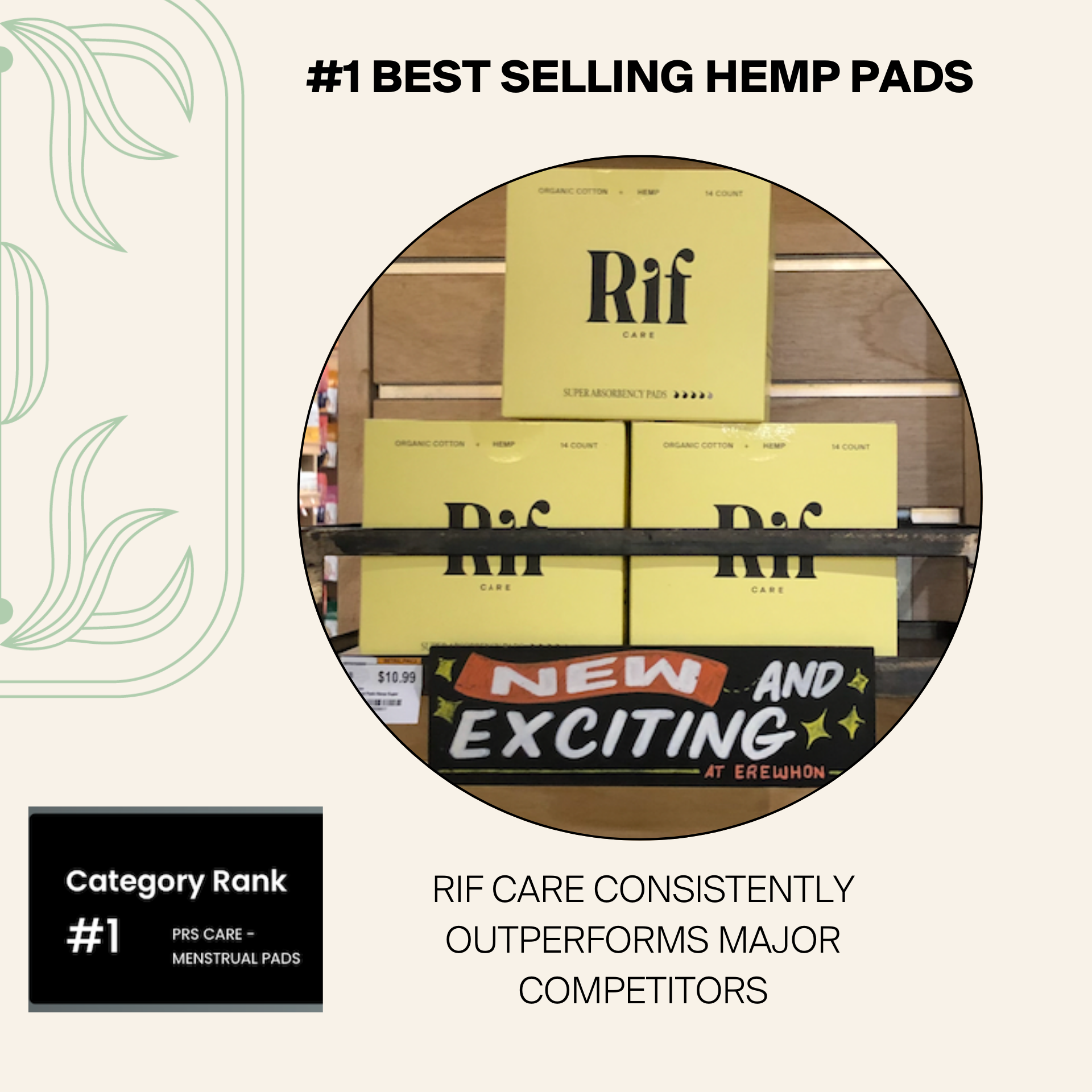 Regular (14 ct) Organic Biodegradable Hemp Fiber Menstrual Pads