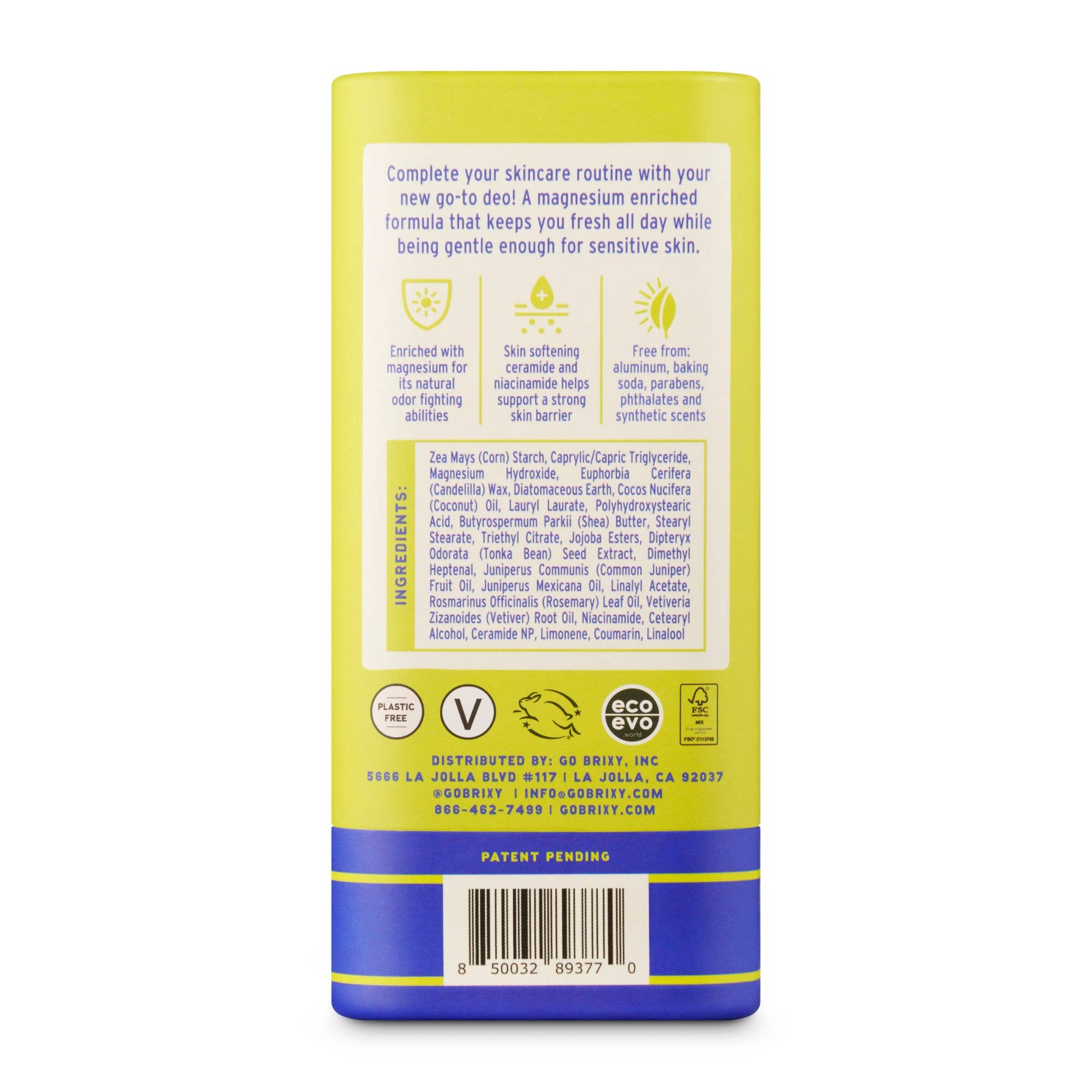 Magnesium Enriched Deodorant | Aluminum Free | Juniper