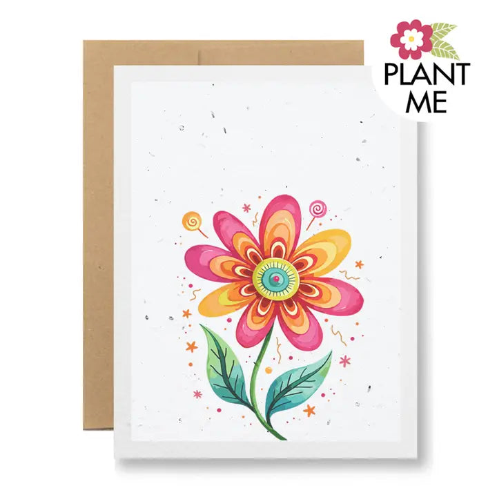 Bright Flower | Plantable Seed Paper Greeting Card