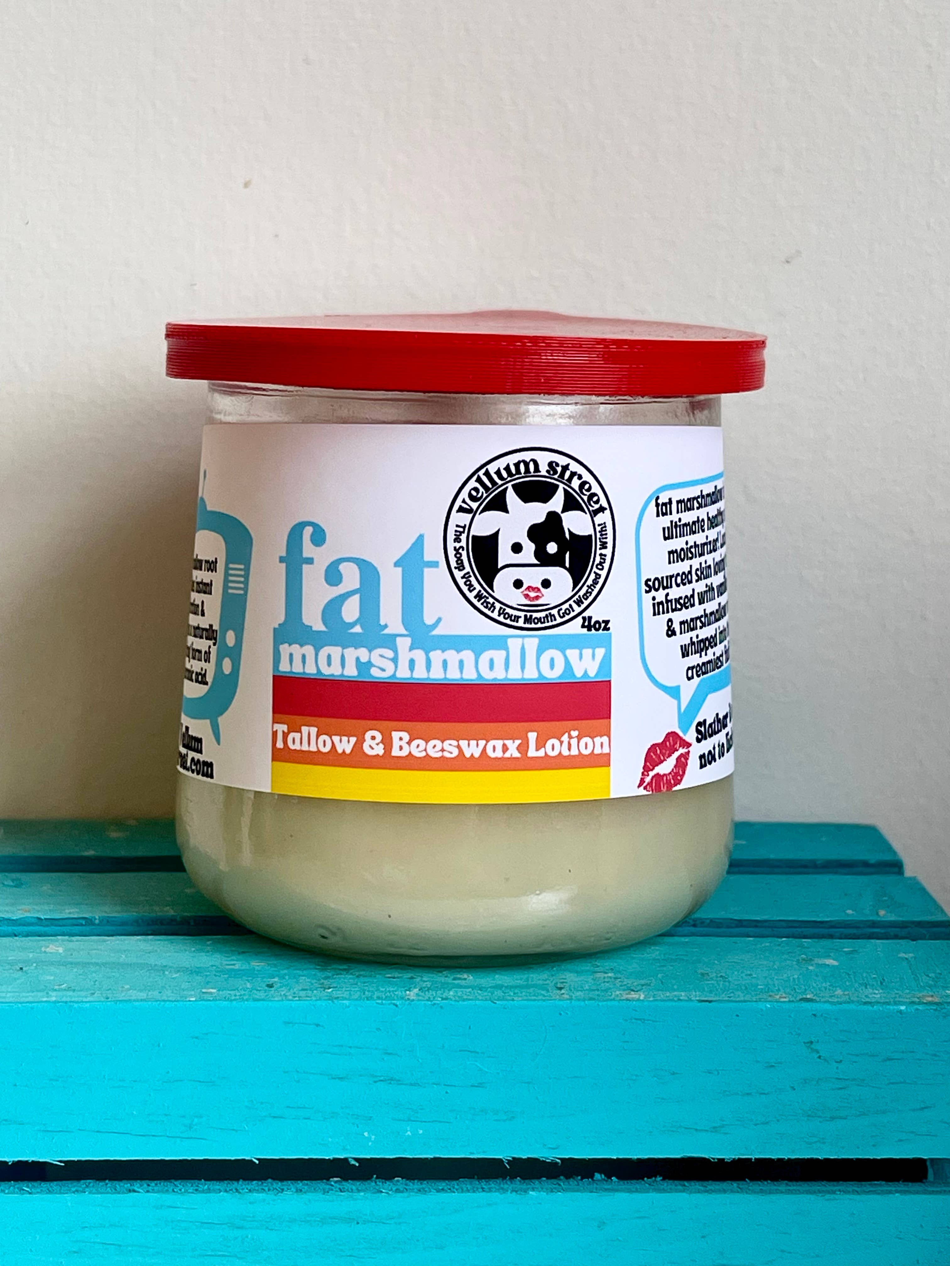 Fat marshmallow 4oz Tallow & Beeswax Solid Lotion