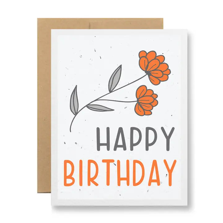 Happy Birthday | Plantable Seed Paper Greeting Card