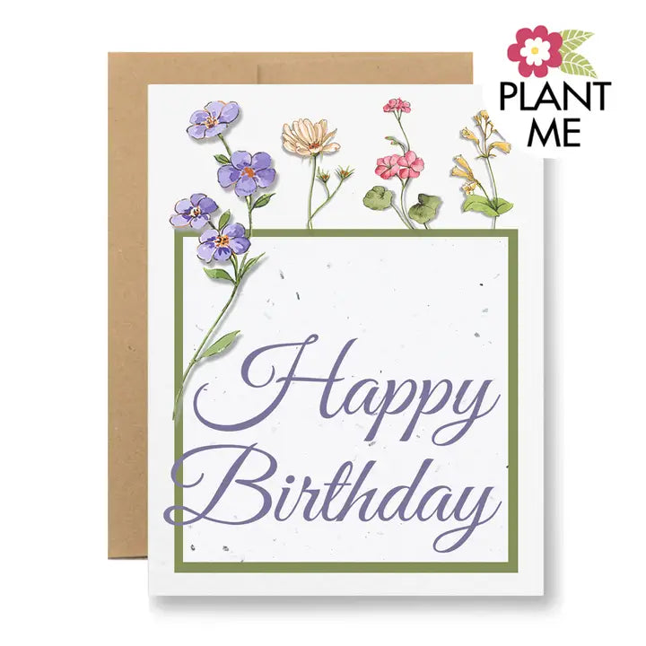 Happy Birthday | Plantable Seed Paper Greeting Card