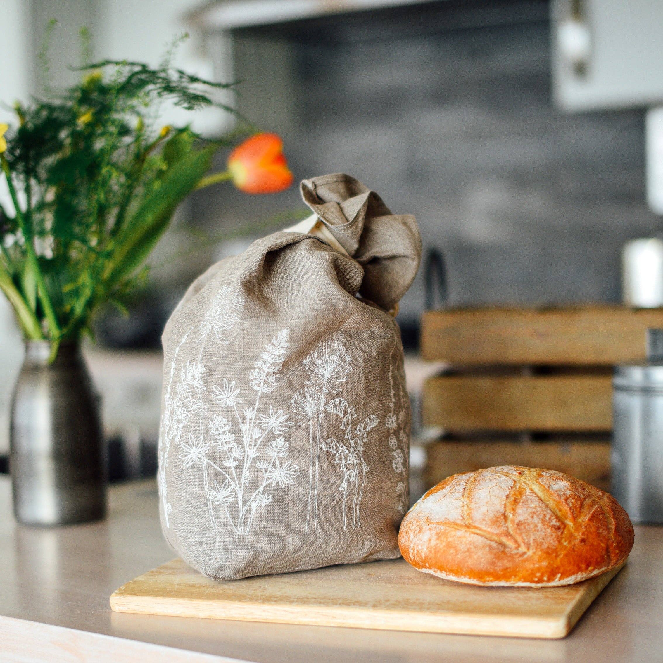 Fabric Bread Bags Pattern Ampiyan Reusable Linen Bread Bags With