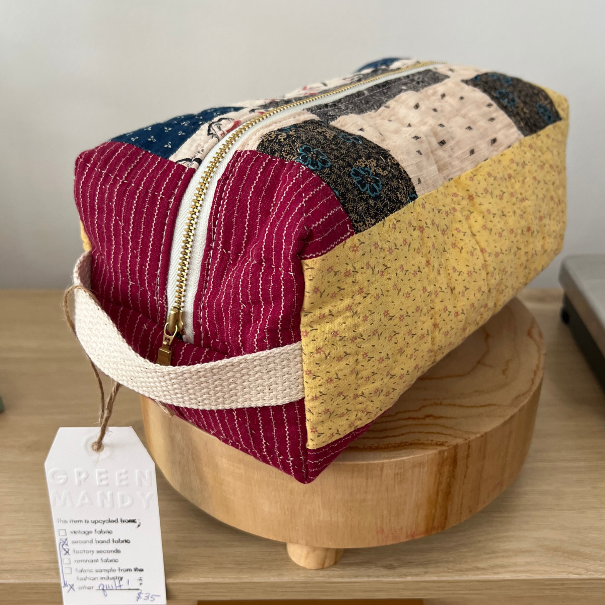 Toiletry & Cosmetic Bag | Boxy | Upcycled