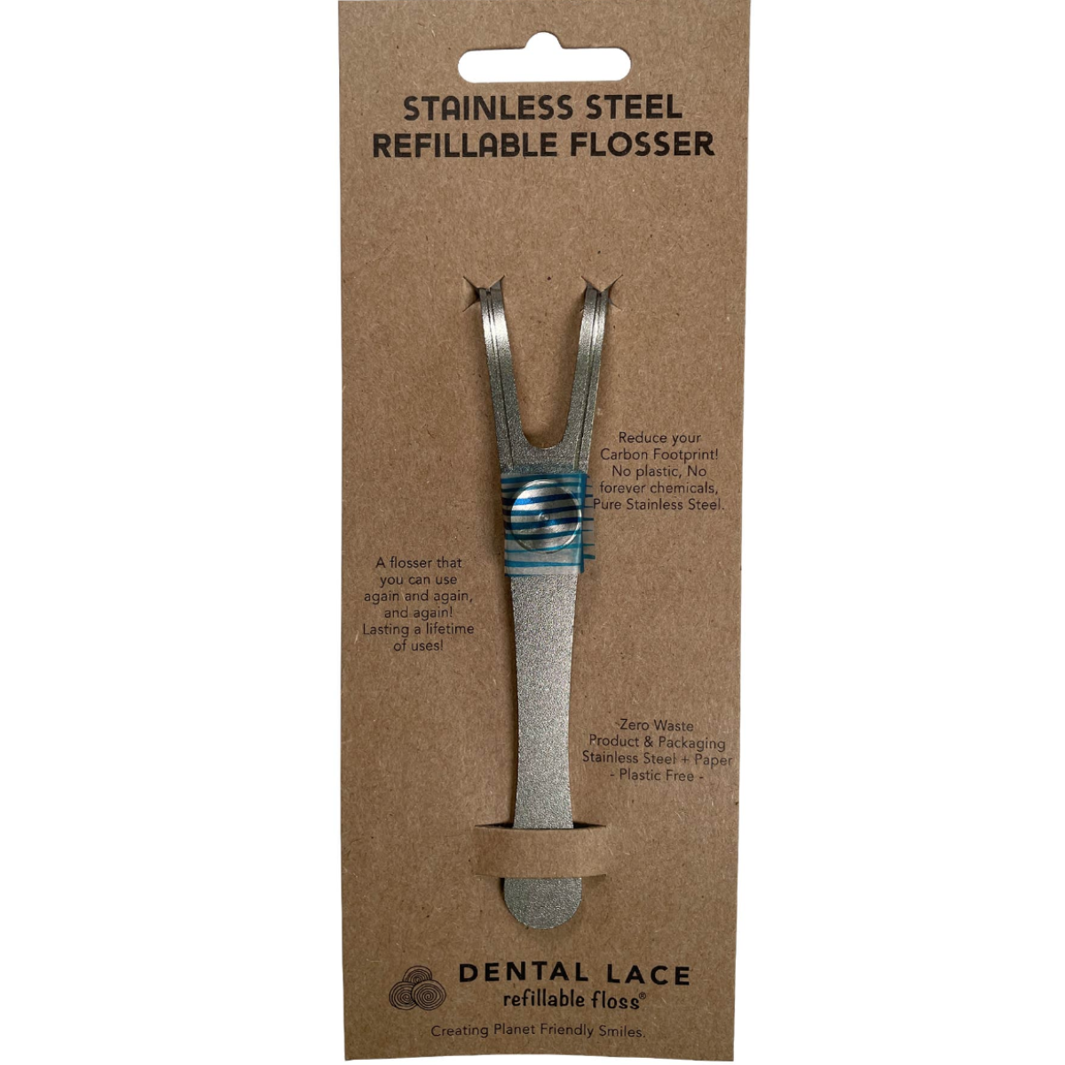 Dental Lace Stainless Steel Refillable Flosser