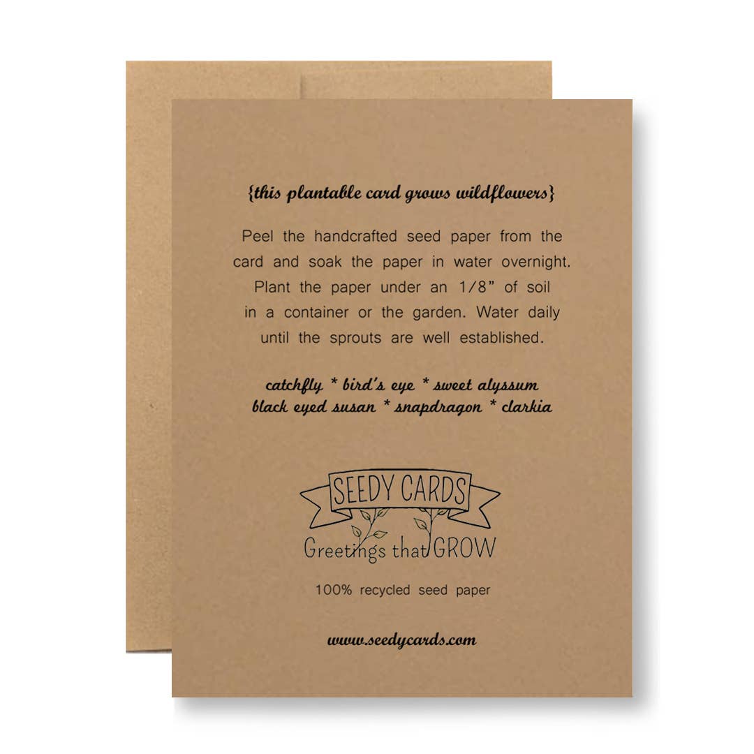 Plantable Seed Paper Greeting Card | Sending Thoughts Your Way