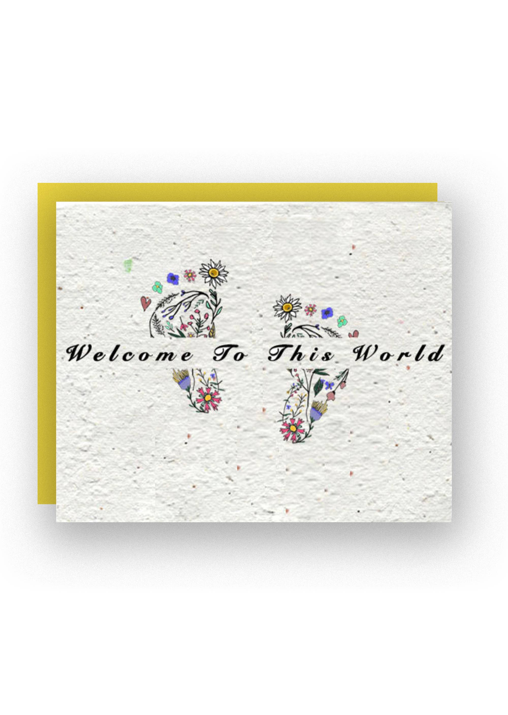 Wildflower Welcome Baby Shower Seed Paper Card